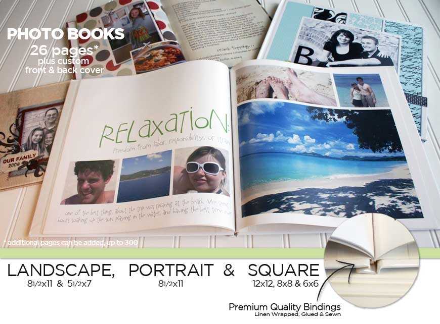 Custom Photo Books, Photo Book Styles